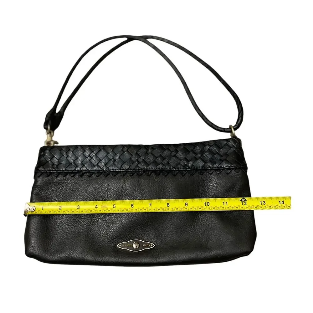 Leather Elliott Lucca Womens Black Purse Crossbody/Shoulder bag Classic Timeless